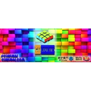 Mat Pad Curubik 'Rubik cube colors'